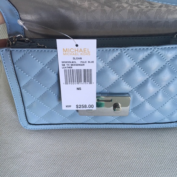 NWT Michael Kors Sloan Crossbody Bag in Pale Blue - Picture 5 of 8
